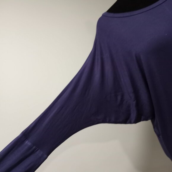 H2H DEEP AUBERGINE|PURPLE BATWING TOP WOMEN SIZE M - Picture 4 of 8